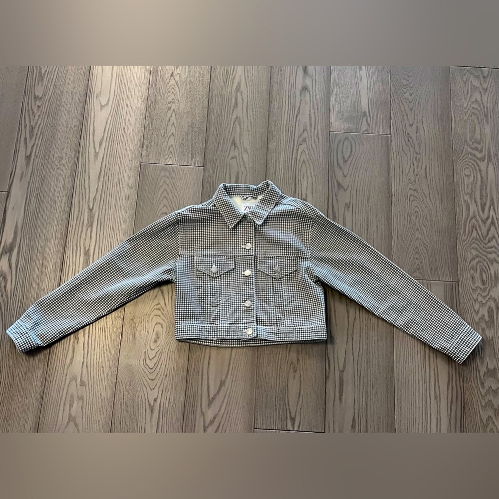 Cropped Zara Plaid Jacket